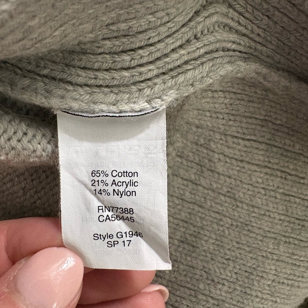 Madewell Gray "Brownstone" Side-Button Crewneck Sweater Size M - Picture 13 of 14